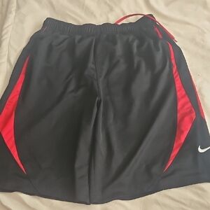 Nike Black Shorts with Red Highlights